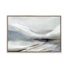 Muted Mountains Under Misty Sky | Framed Canvas