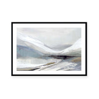 Muted Mountains Over Calm Waters