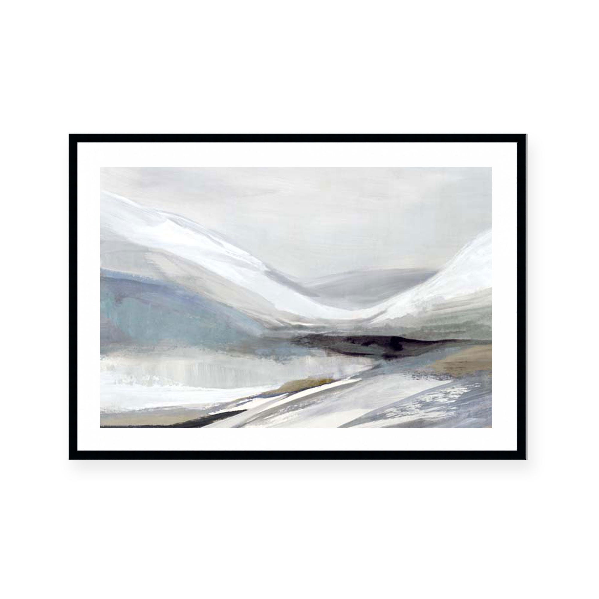 Muted Mountains Over Calm Waters