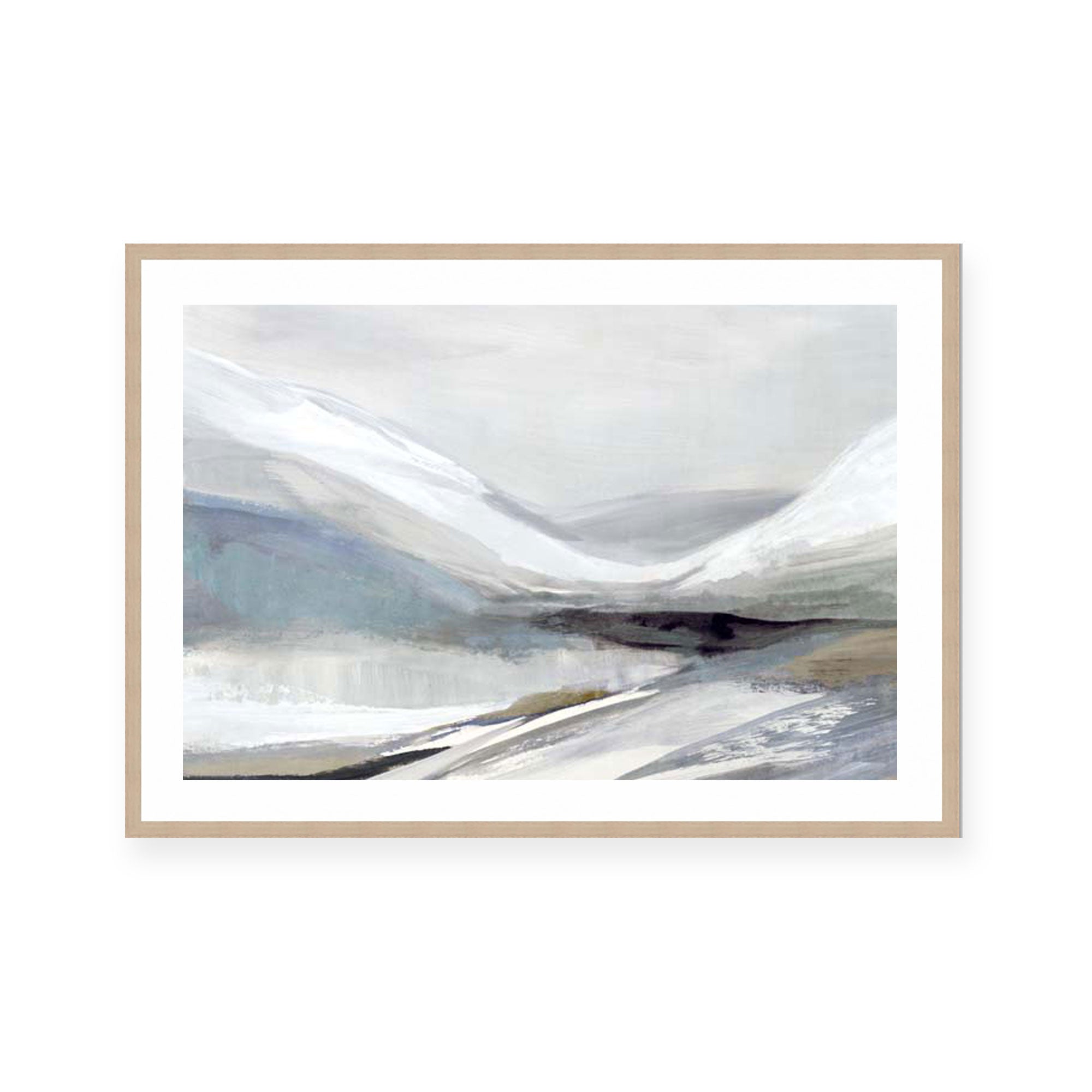 Muted Mountains Over Calm Waters