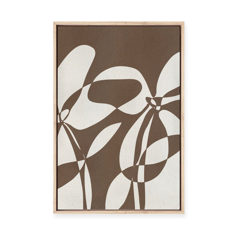 Abstract Petals in Fawn I | Framed Canvas