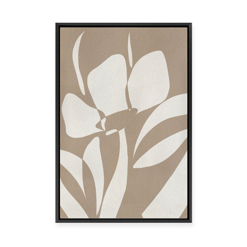 Abstract Petals in Fawn II | Framed Canvas