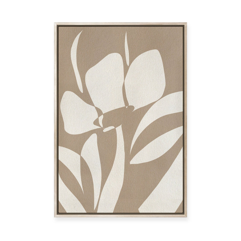 Abstract Petals in Fawn II | Framed Canvas