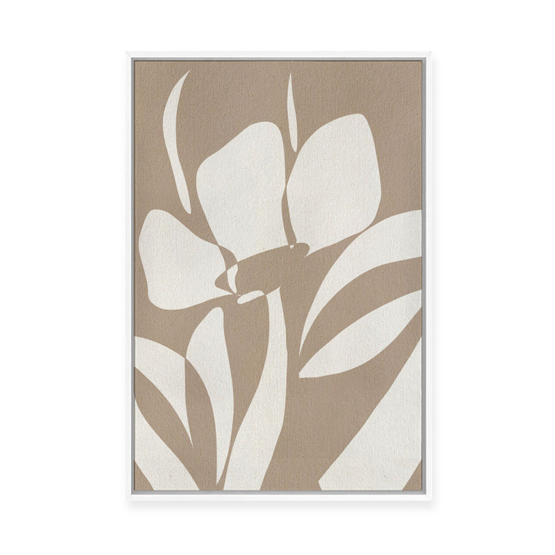 Abstract Petals in Fawn II | Framed Canvas