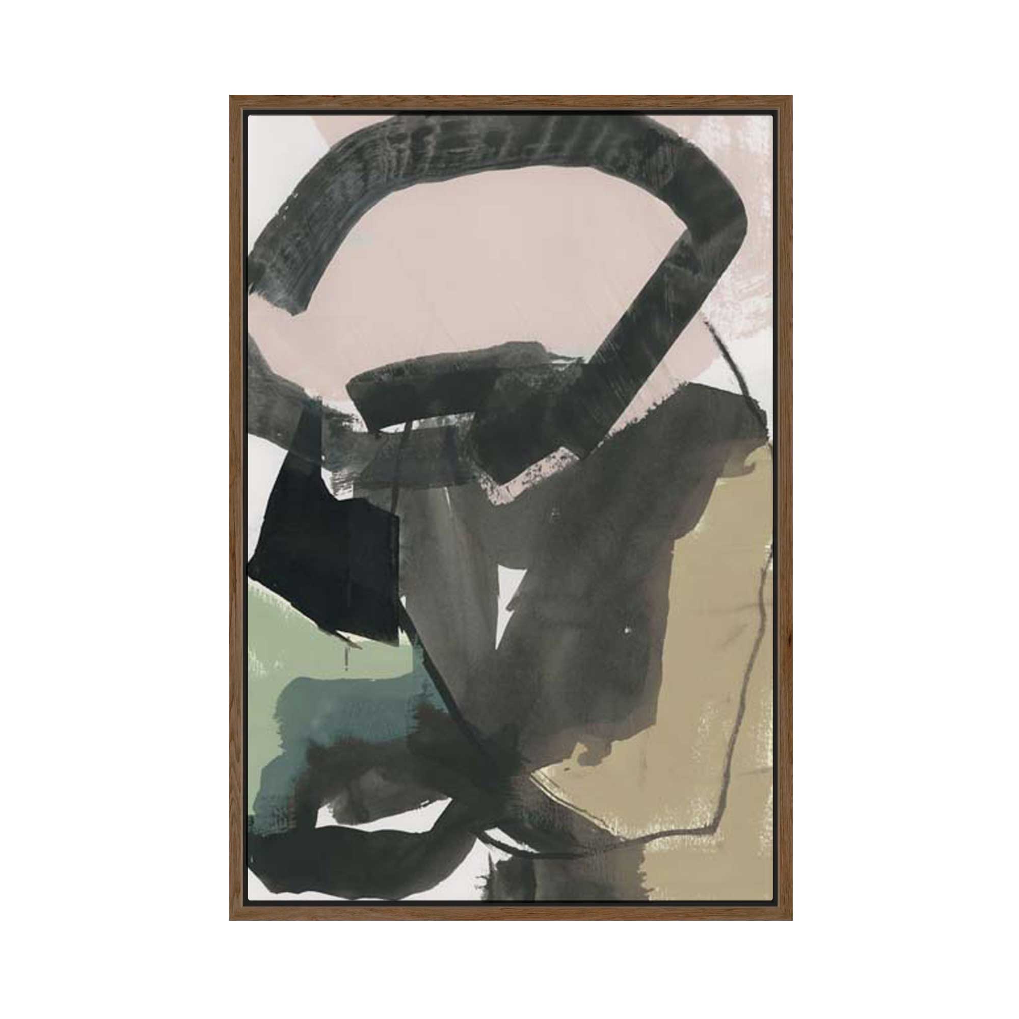 Muted Shapes in Motion II | Framed Canvas