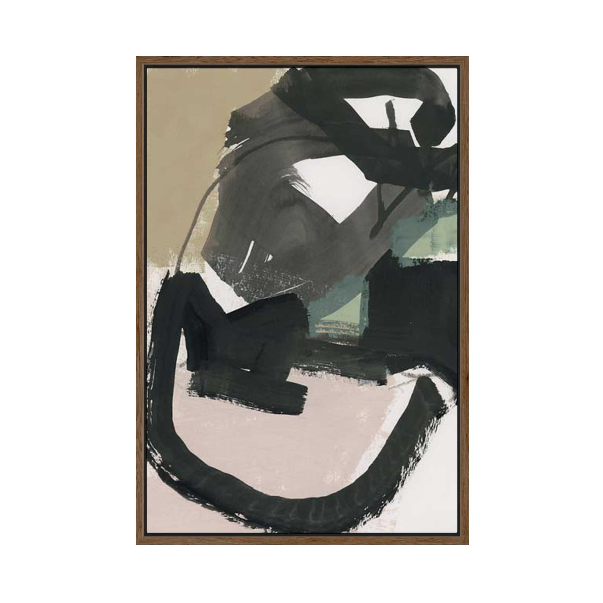 Muted Shapes in Motion I | Framed Canvas