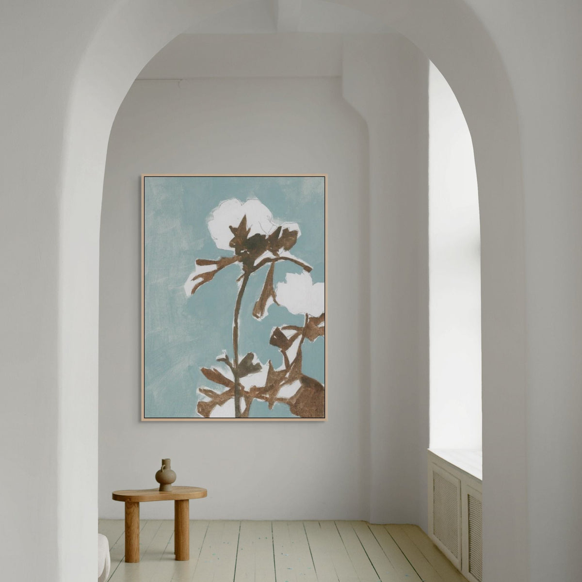 Naïve Floral Silhouette II | Framed Canvas