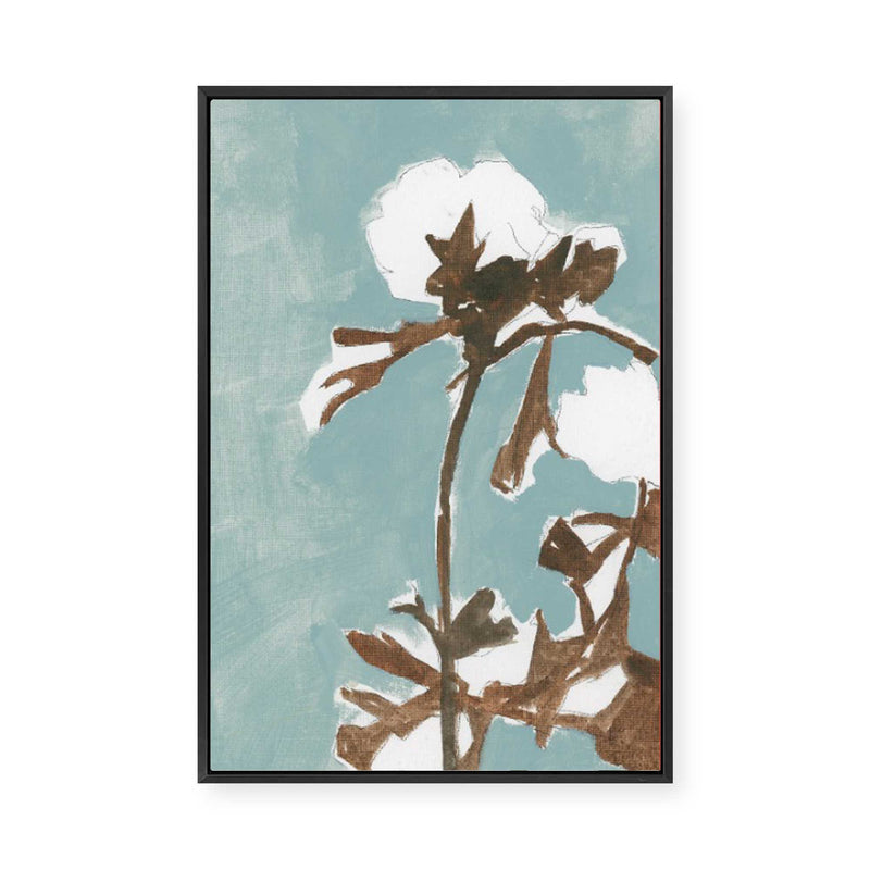 Naïve Floral Silhouette II | Framed Canvas