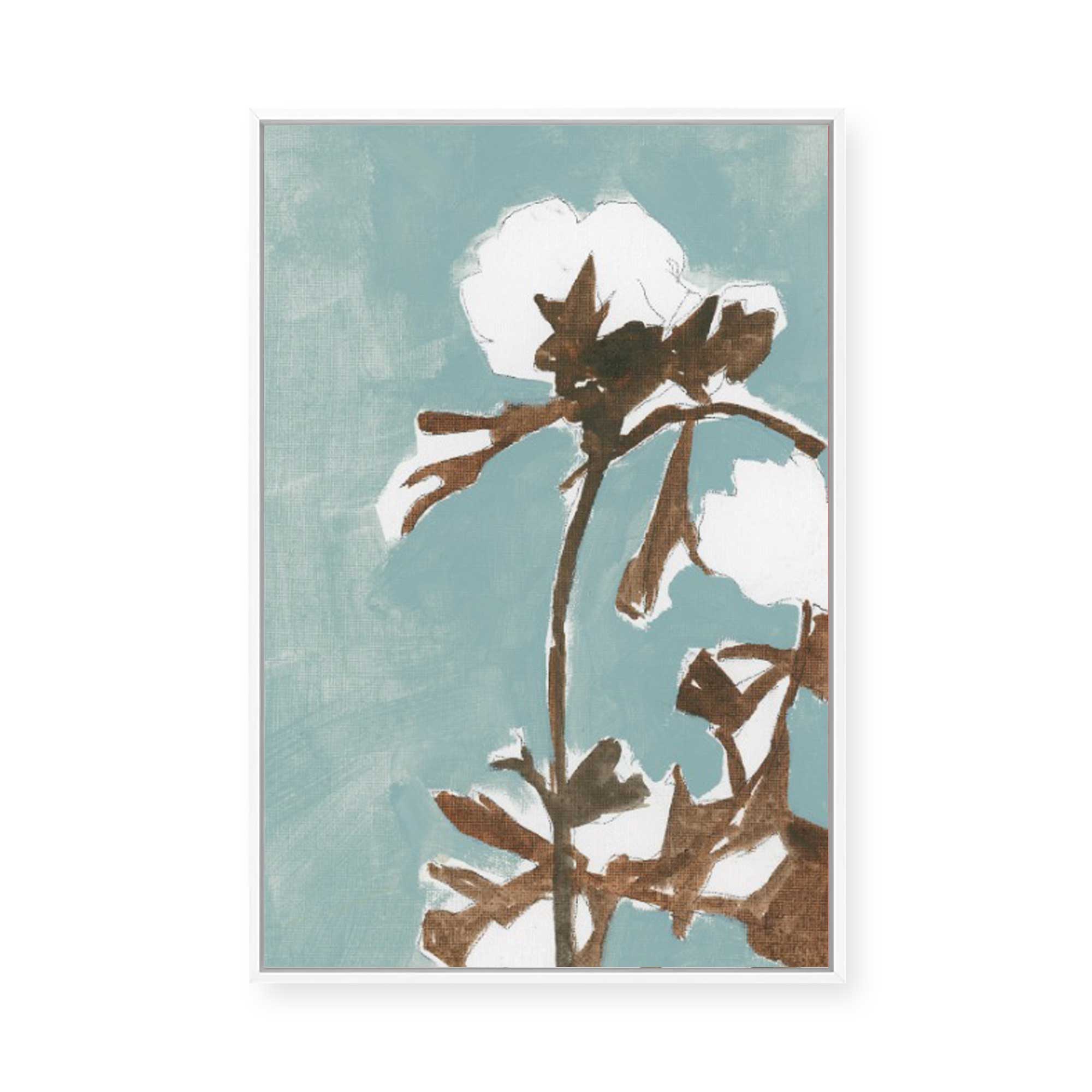 Naïve Floral Silhouette II | Framed Canvas