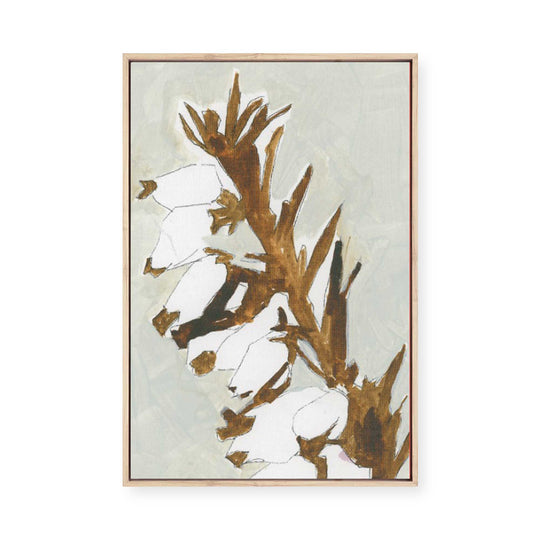 Naïve Floral Silhouette I | Framed Canvas