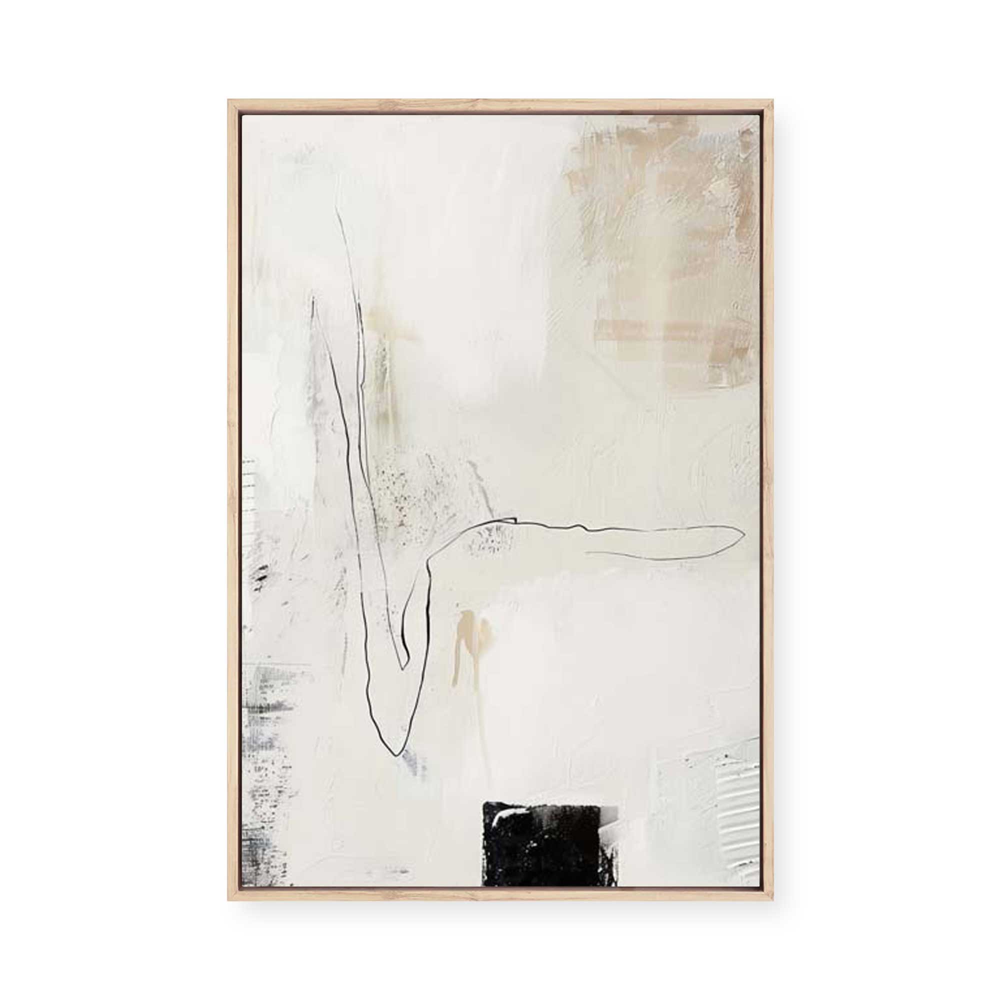 Neutral Balance III | Framed Canvas