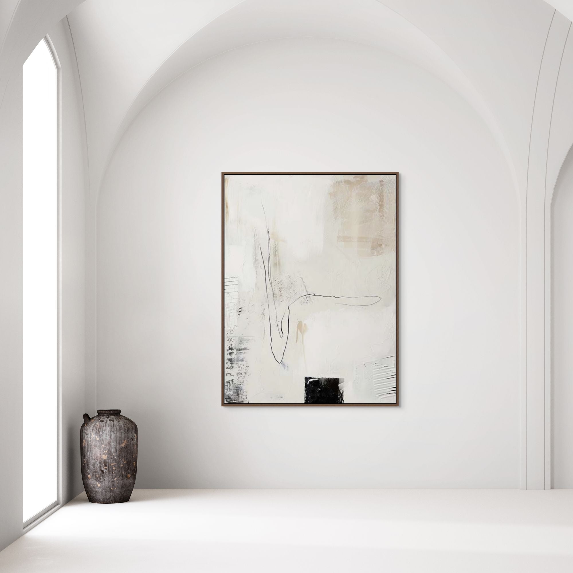 Neutral Balance III | Framed Canvas