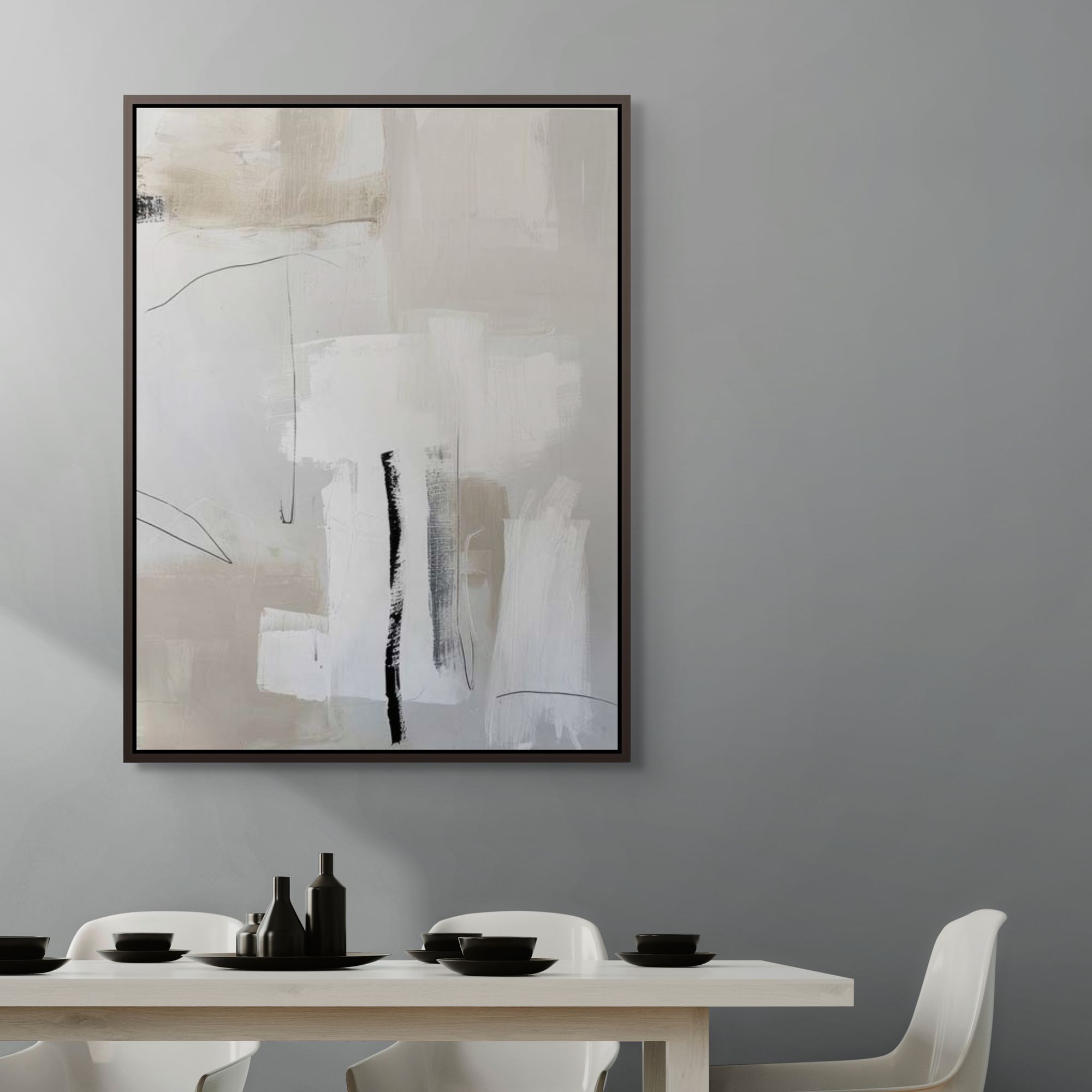 Neutral Balance II | Framed Canvas