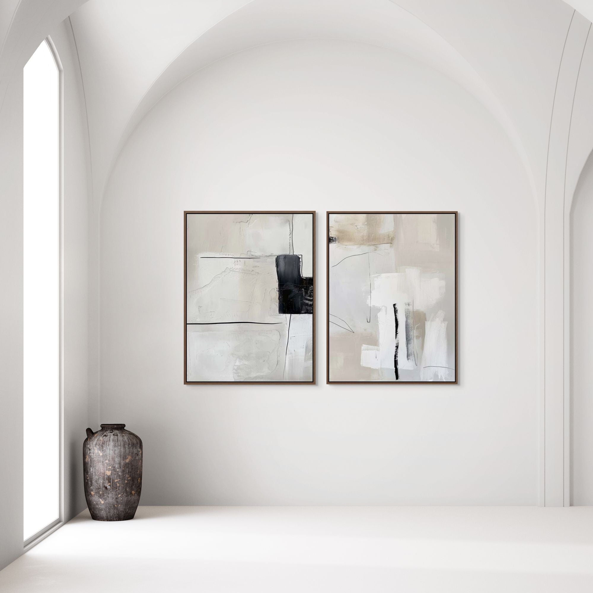 Neutral Balance I | Framed Canvas