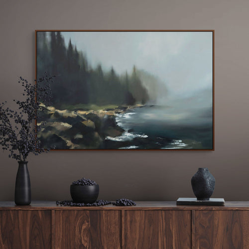 Obsidian Tide | Framed Canvas