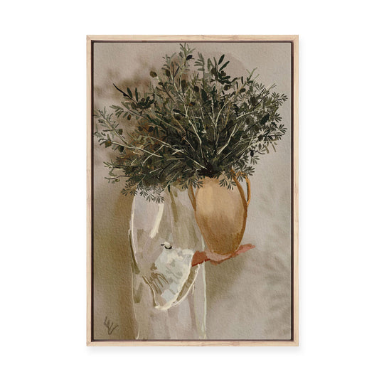 Olive Lady | Framed Canvas