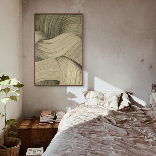Olive Pigment | Framed Canvas