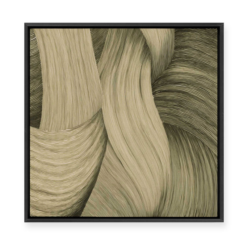 Olive Pigment | Square | Framed Canvas