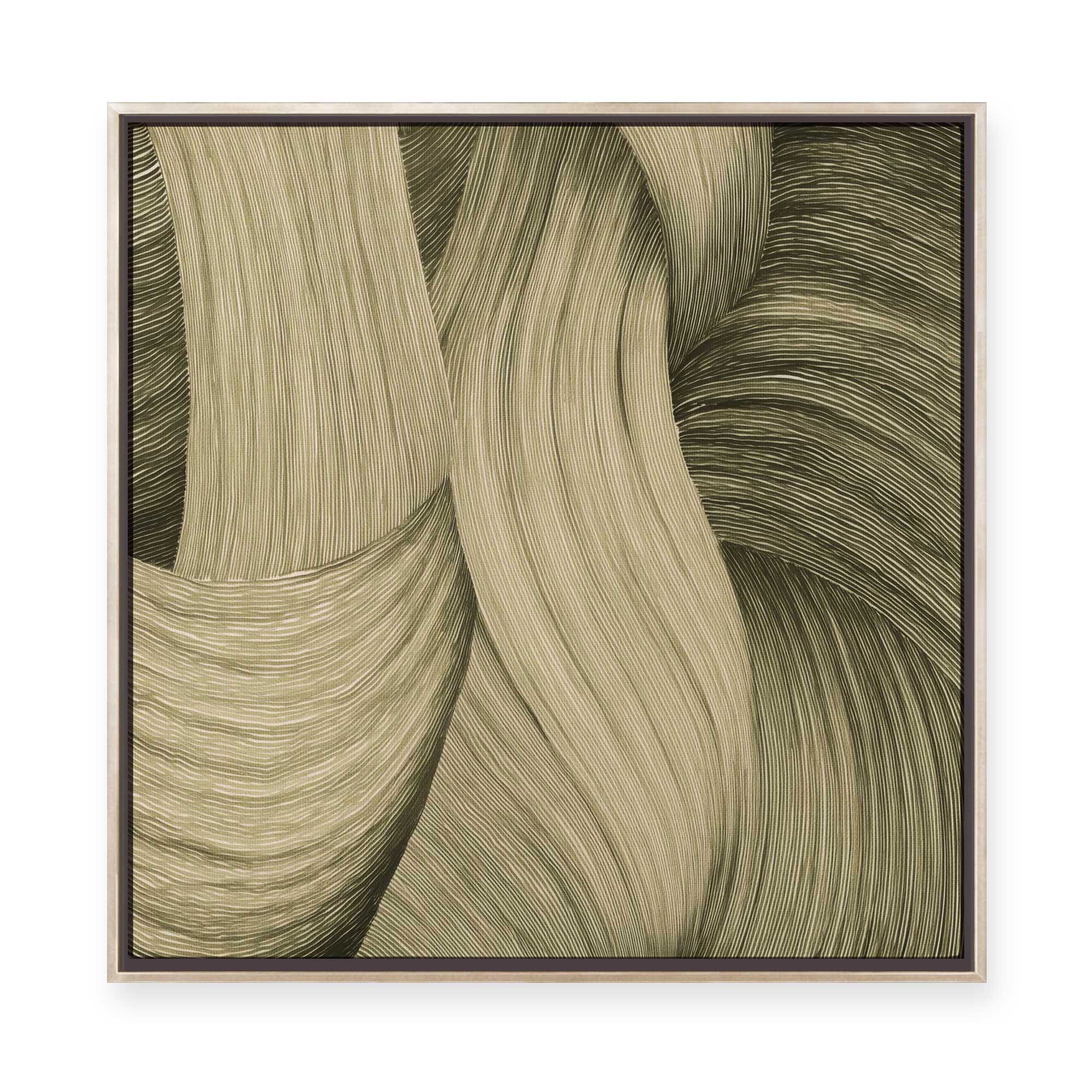 Olive Pigment | Square | Framed Canvas
