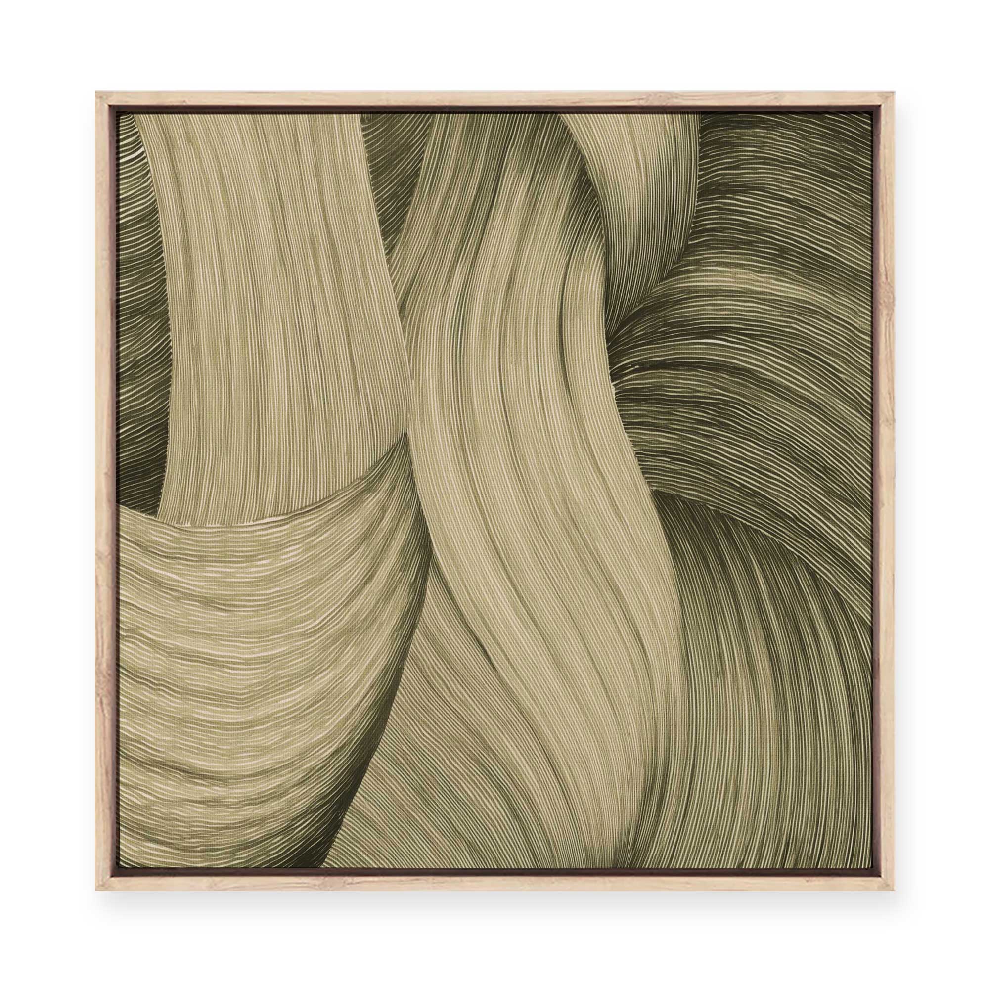 Olive Pigment | Square | Framed Canvas