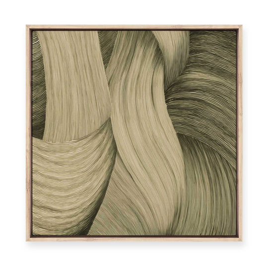 Olive Pigment | Square | Framed Canvas