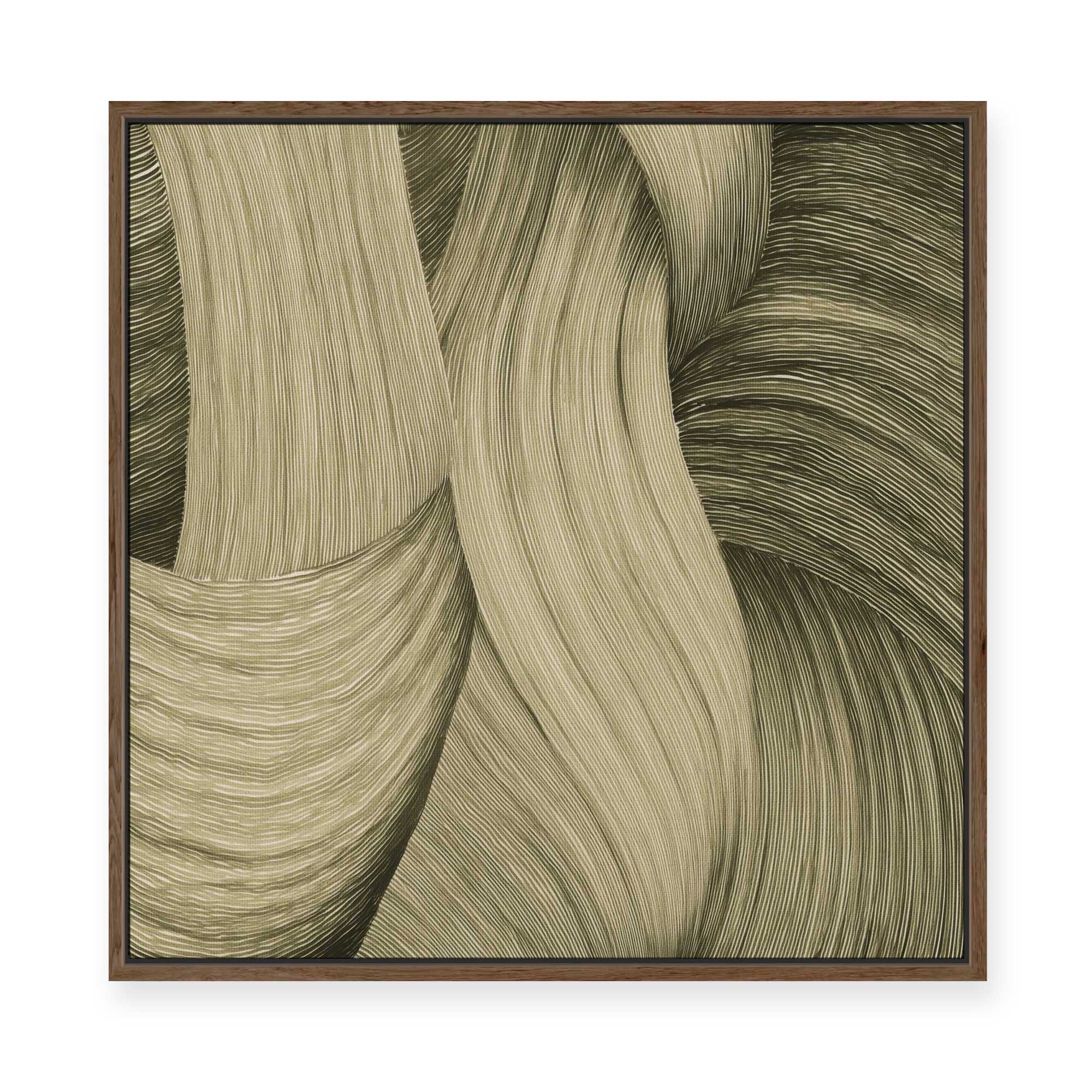 Olive Pigment | Square | Framed Canvas