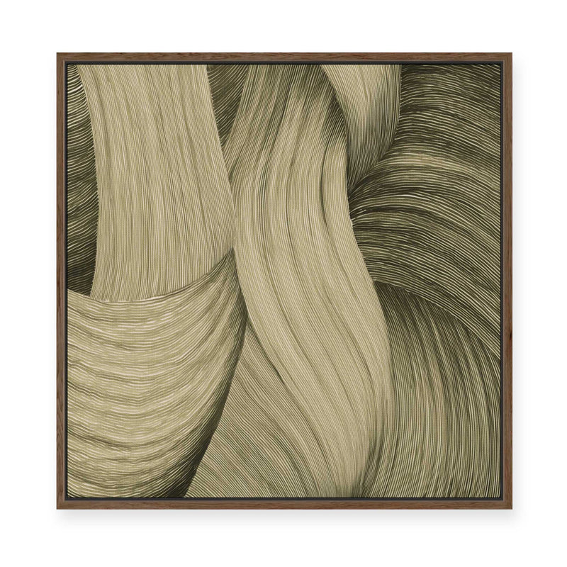 Olive Pigment | Square | Framed Canvas