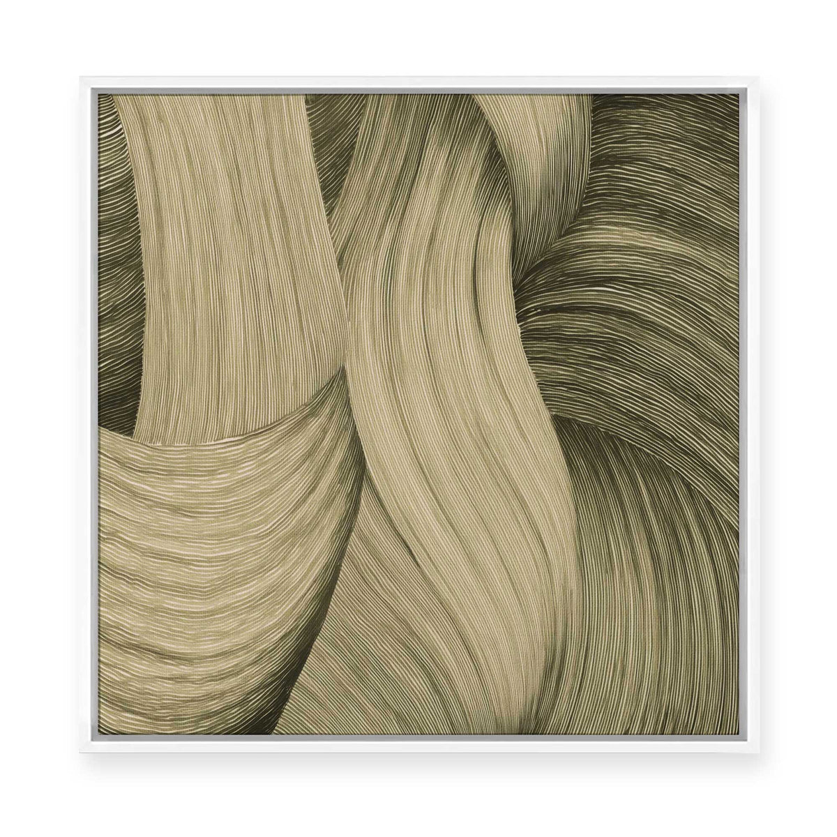 Olive Pigment | Square | Framed Canvas