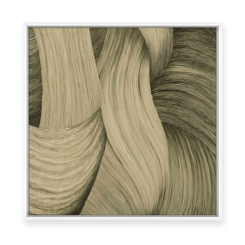 Olive Pigment | Square | Framed Canvas