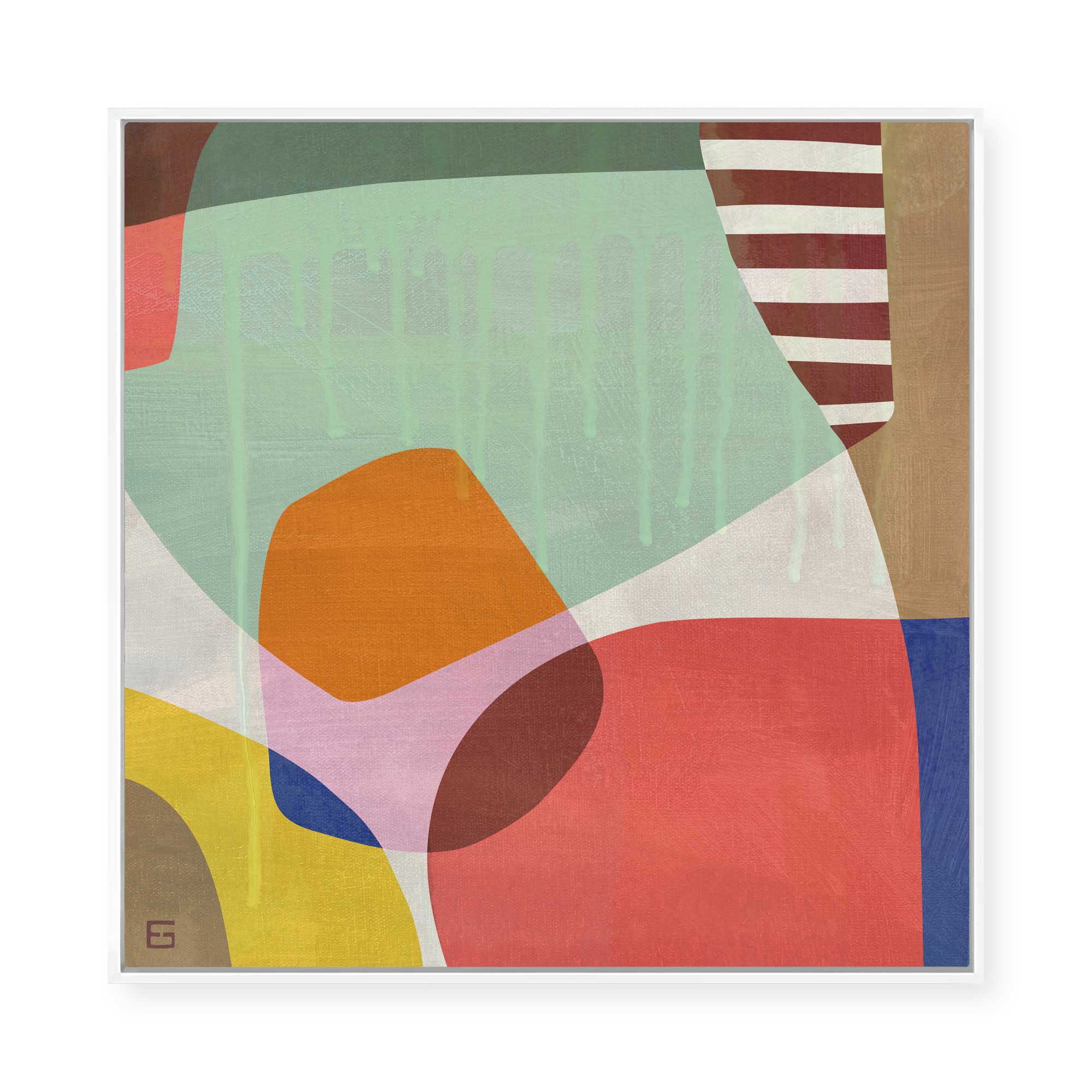 Overlapping Colour Shapes | Framed Canvas