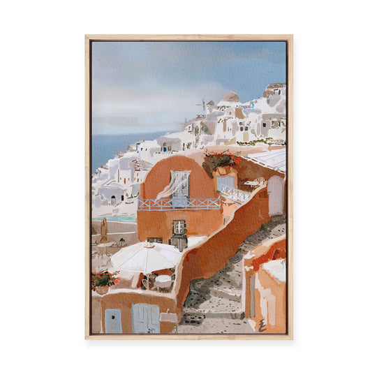 Parfum from Santorini | Framed Canvas