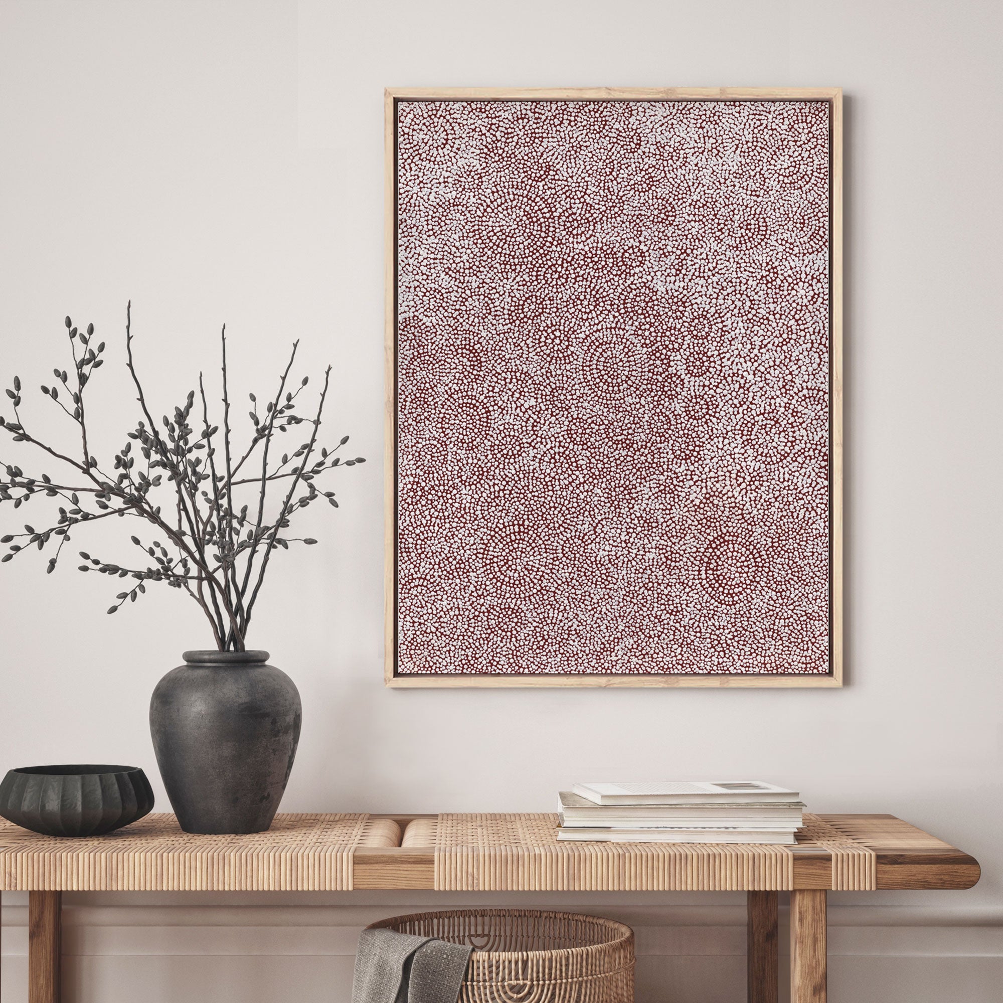 Warna Jukurrpa (Snake Dreaming) No.4 | Framed Canvas Print