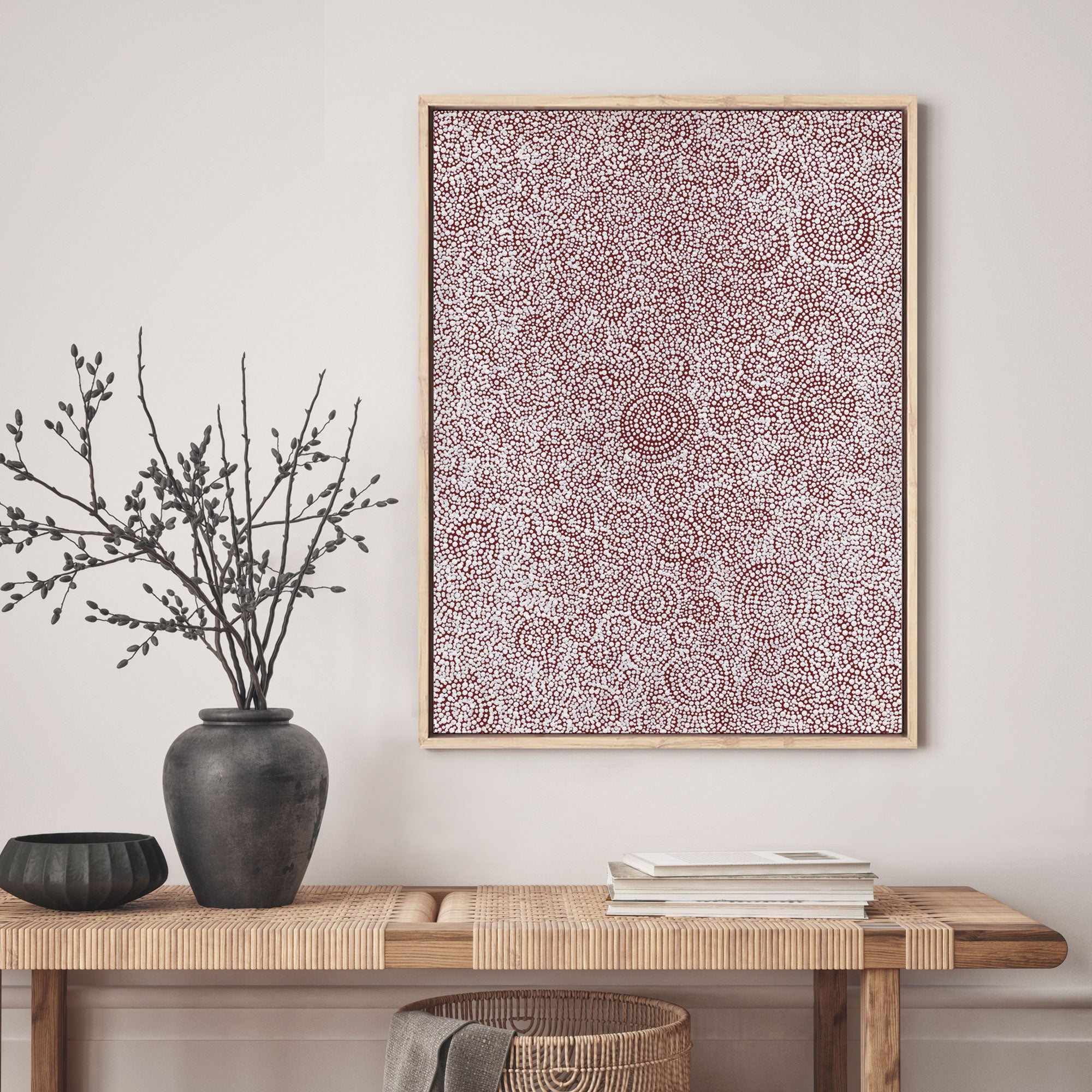 Warna Jukurrpa (Snake Dreaming) No.5 | Framed Canvas Print