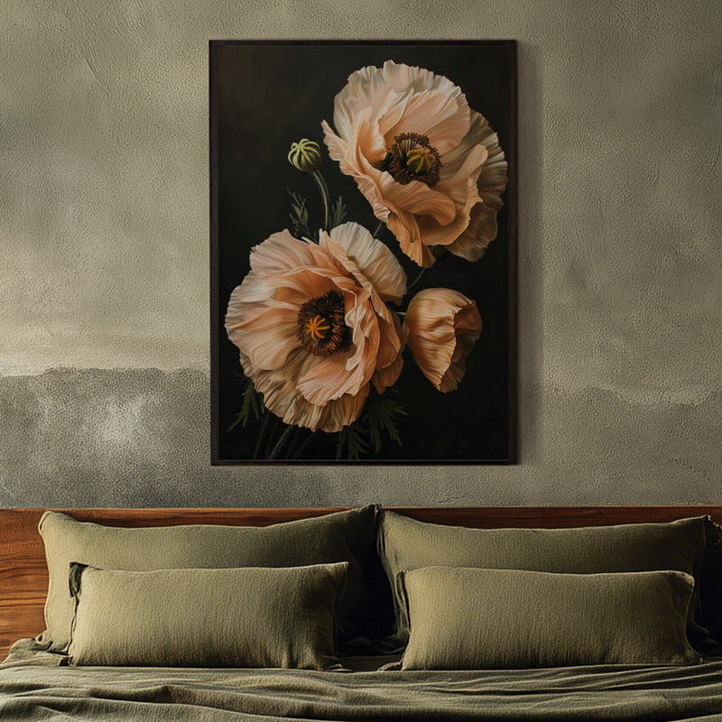 Peach Blossom | Framed Canvas