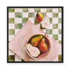 Pears in a Bowl | Framed Canvas