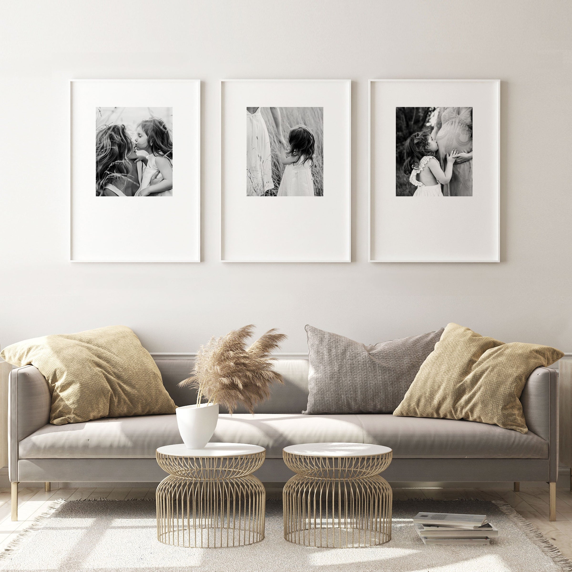 Print & Frame | Gallery Set of 3 | Bottom Heavy Borders