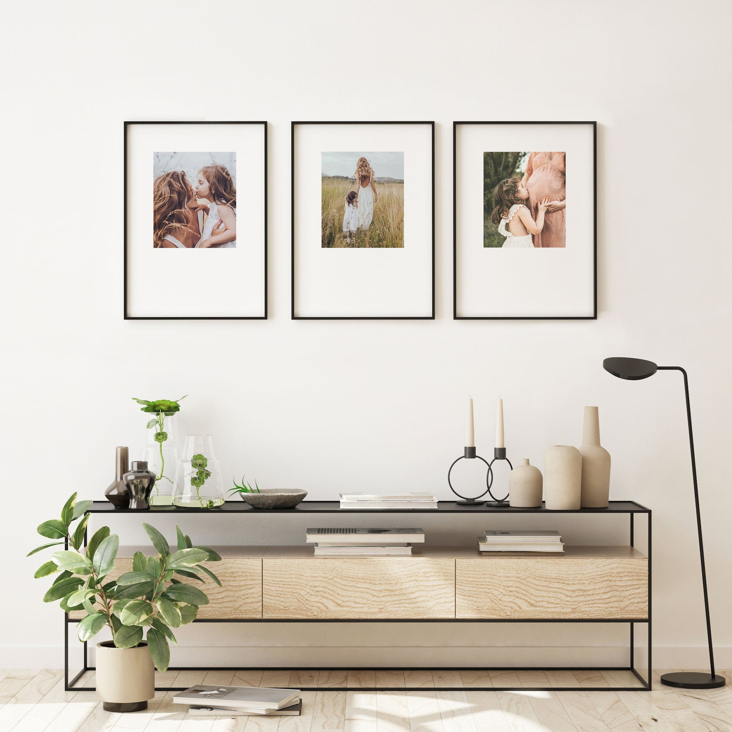Print & Frame | Gallery Set of 3 | Bottom Heavy Borders