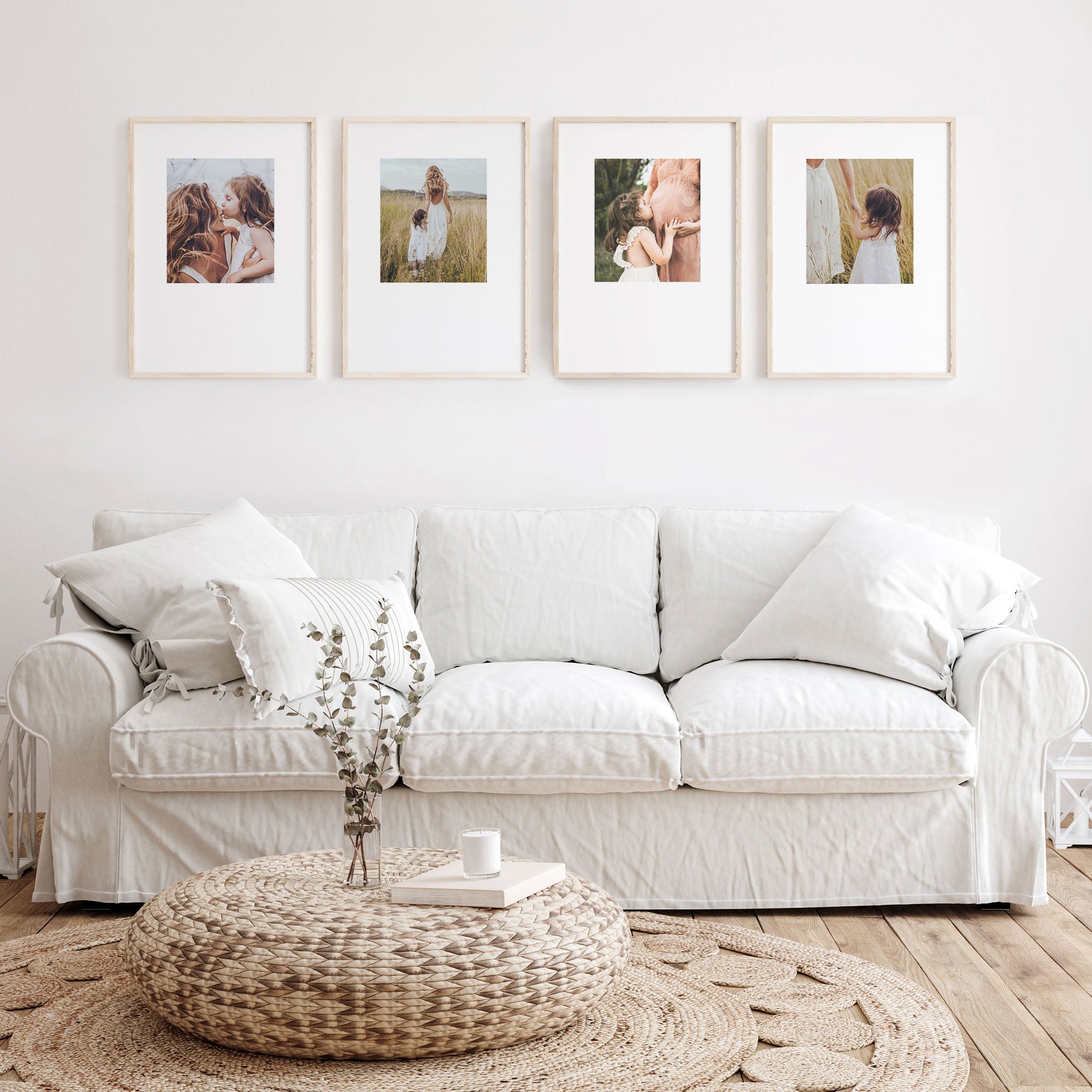 Print & Frame | Gallery Set of 4 | Bottom Heavy Borders