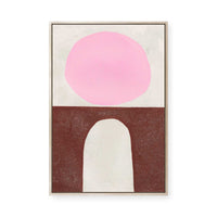 Pink Brown Forms | Framed Canvas