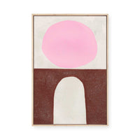 Pink Brown Forms | Framed Canvas
