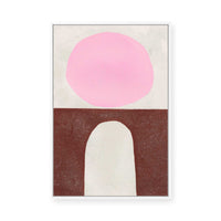 Pink Brown Forms | Framed Canvas