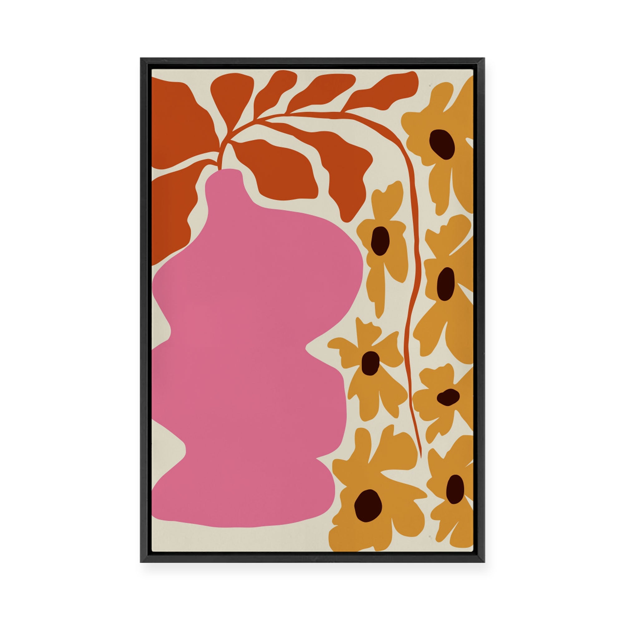 Pink Pottery | Framed Canvas