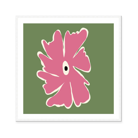 Pink and Green Bold Flower