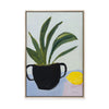 Plant with Lemon | Framed Canvas