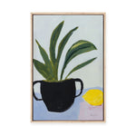 Plant with Lemon | Framed Canvas