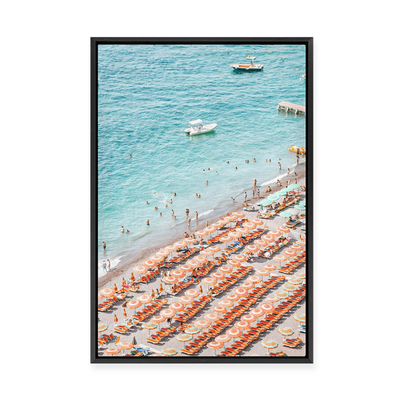 Positano Beach I | Framed Canvas