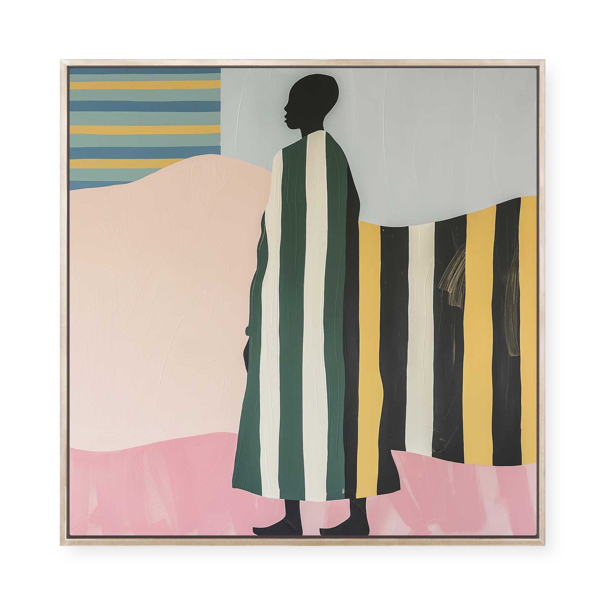 Regal Stripes III | Framed Canvas