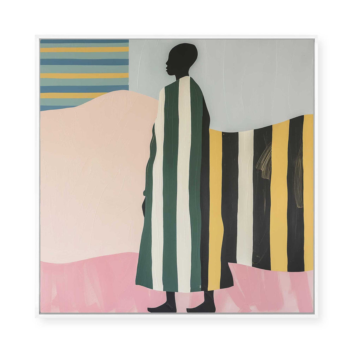 Regal Stripes III | Framed Canvas