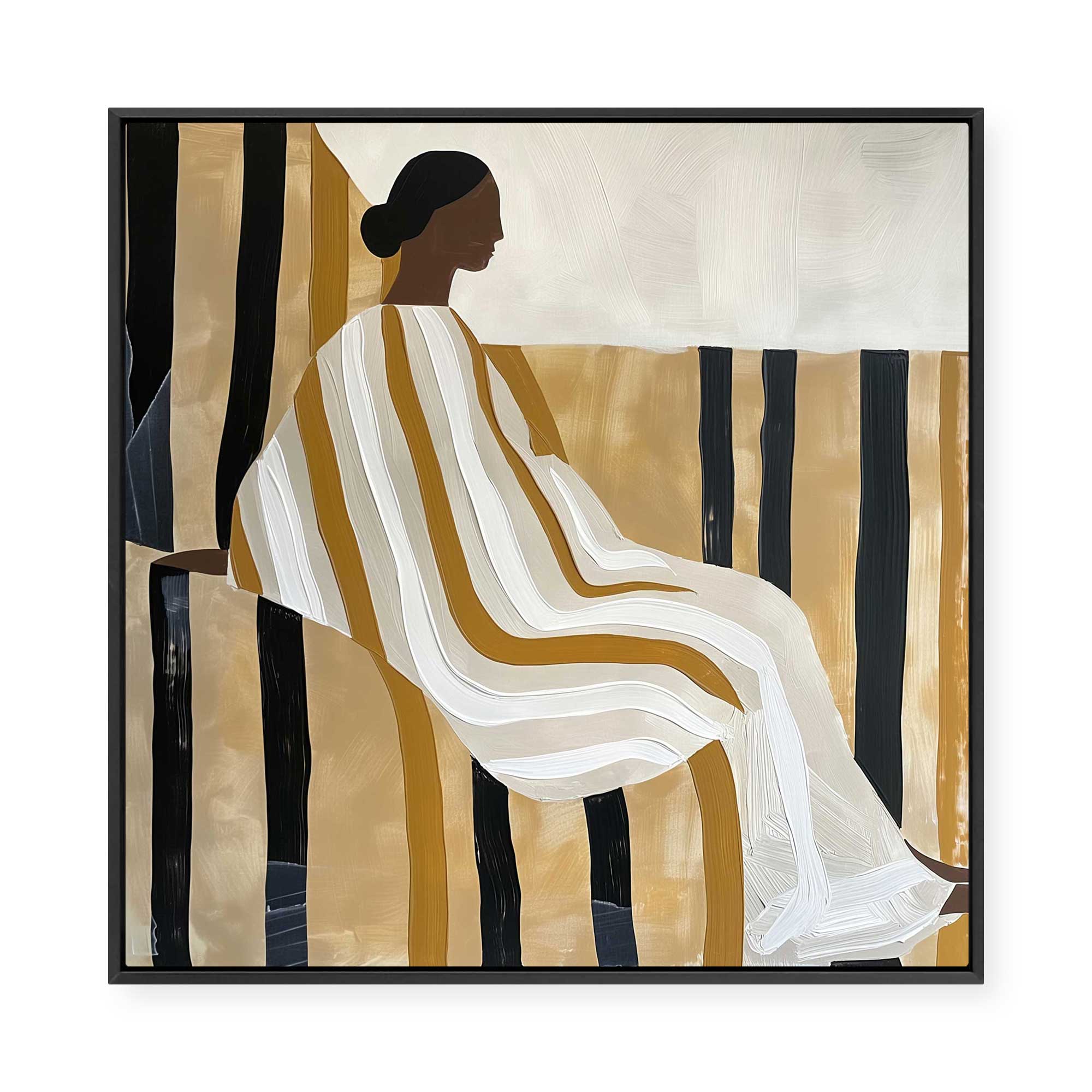 Regal Stripes II | Framed Canvas