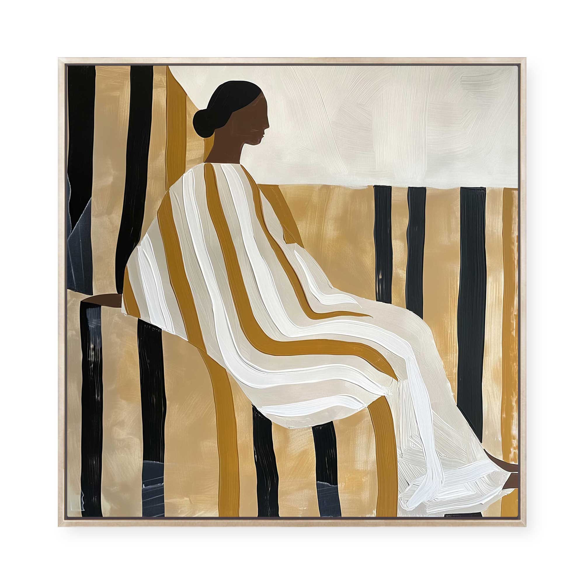 Regal Stripes II | Framed Canvas